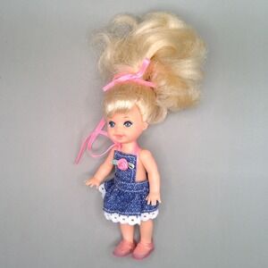 Vintage 1995 Mattel Strollin' Fun Kelly Doll Barbie Little Sister Toy Waves